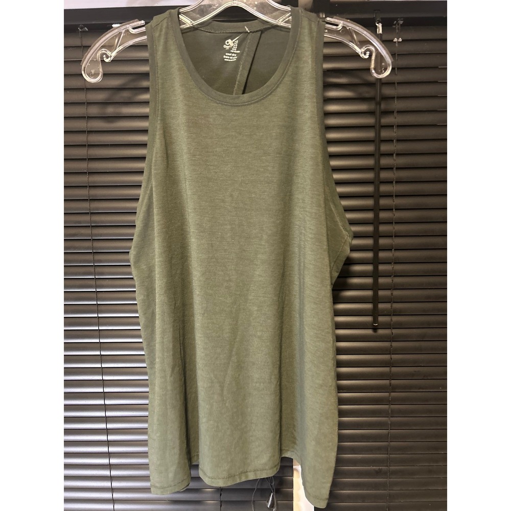 GapFit Tank Top Womens Small Green Open Back Cool Dry Athletic Activewear Yoga